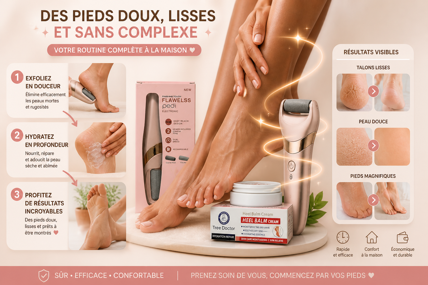 Ponceuse Électrique + Crème Réparatrice Talons