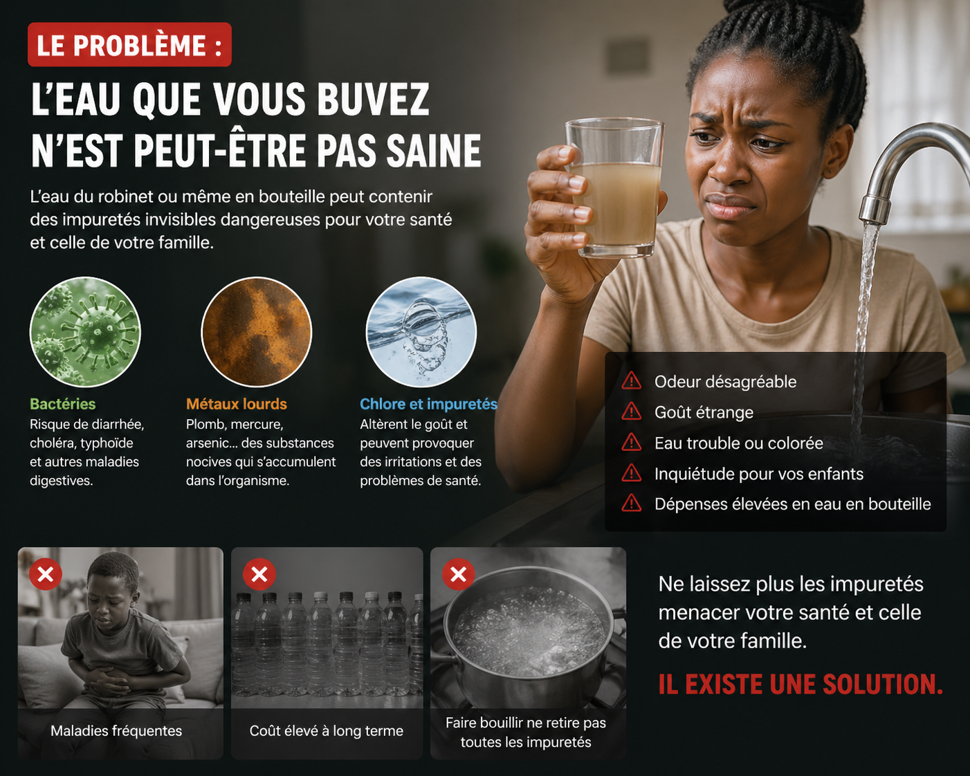 Filtre à eau pur